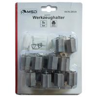 Gerätehalter Hugo Metall 5 Stk., Wandmontage - Silberfarben/Grau, Basics, Kunststoff/Metall