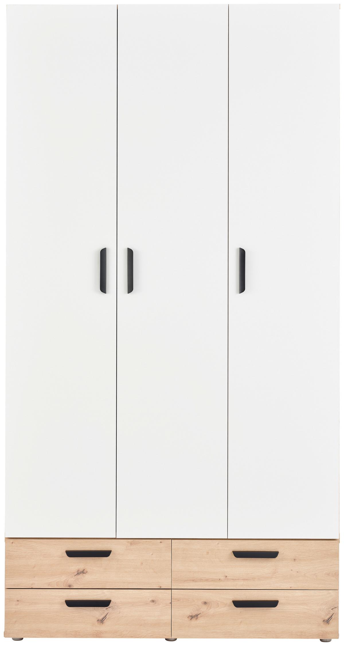 Fiókos Tároló Basic Two 4s - Artisan tölgy, Konventionell, faalapú anyag (110,7/35/51,9cm)