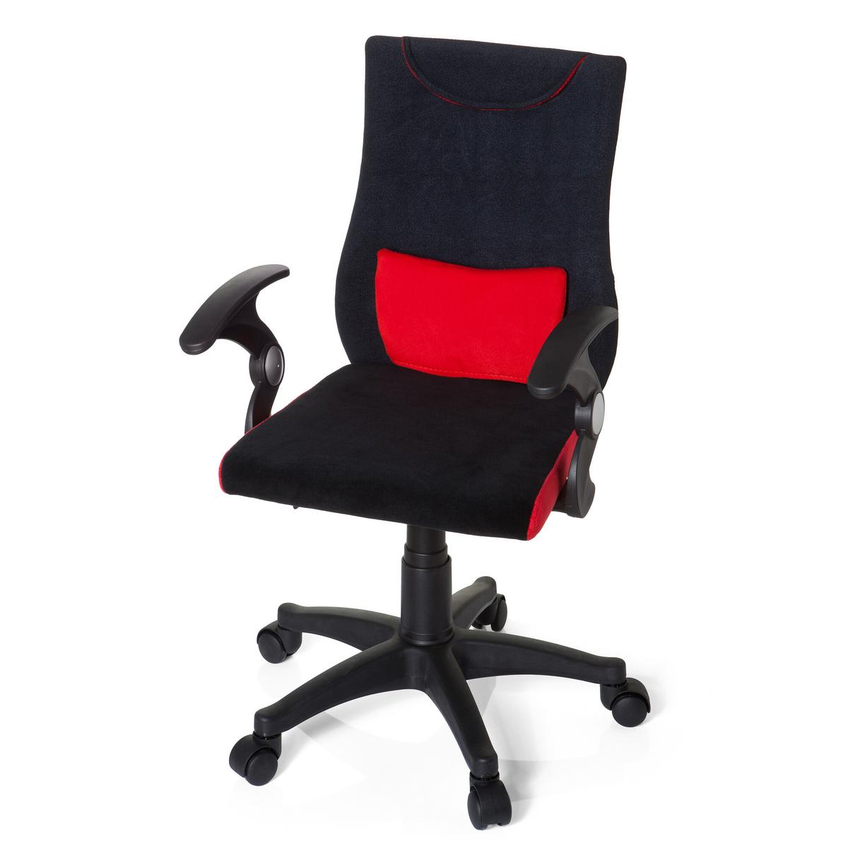 Jugenddrehstuhl Kiddy Pro Al Rot/Schwarz - Rot/Schwarz, Basics, Kunststoff (50/87-97/40cm) - MID.YOU
