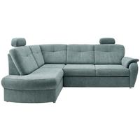Eckschlafsofa Rosali Mintgrün S: 180x264 cm - Chromfarben/Mintgrün, MODERN, Textil (180/264cm) - Livetastic