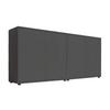 Sideboard Mailand 2 B: 158 cm Anthrazit - Anthrazit/Schwarz, MODERN, Holzwerkstoff (158/73/33cm) - MID.YOU