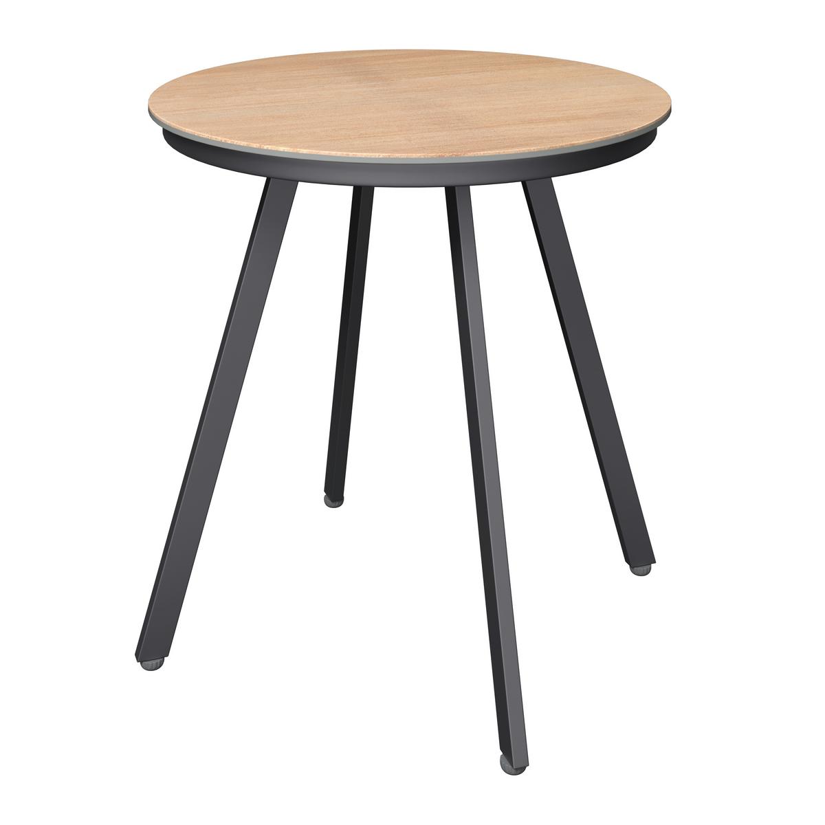 SADA NA BALKON RELAX - šedá/tmavě šedá, Basics, kov/dřevo (82/64/84cm)