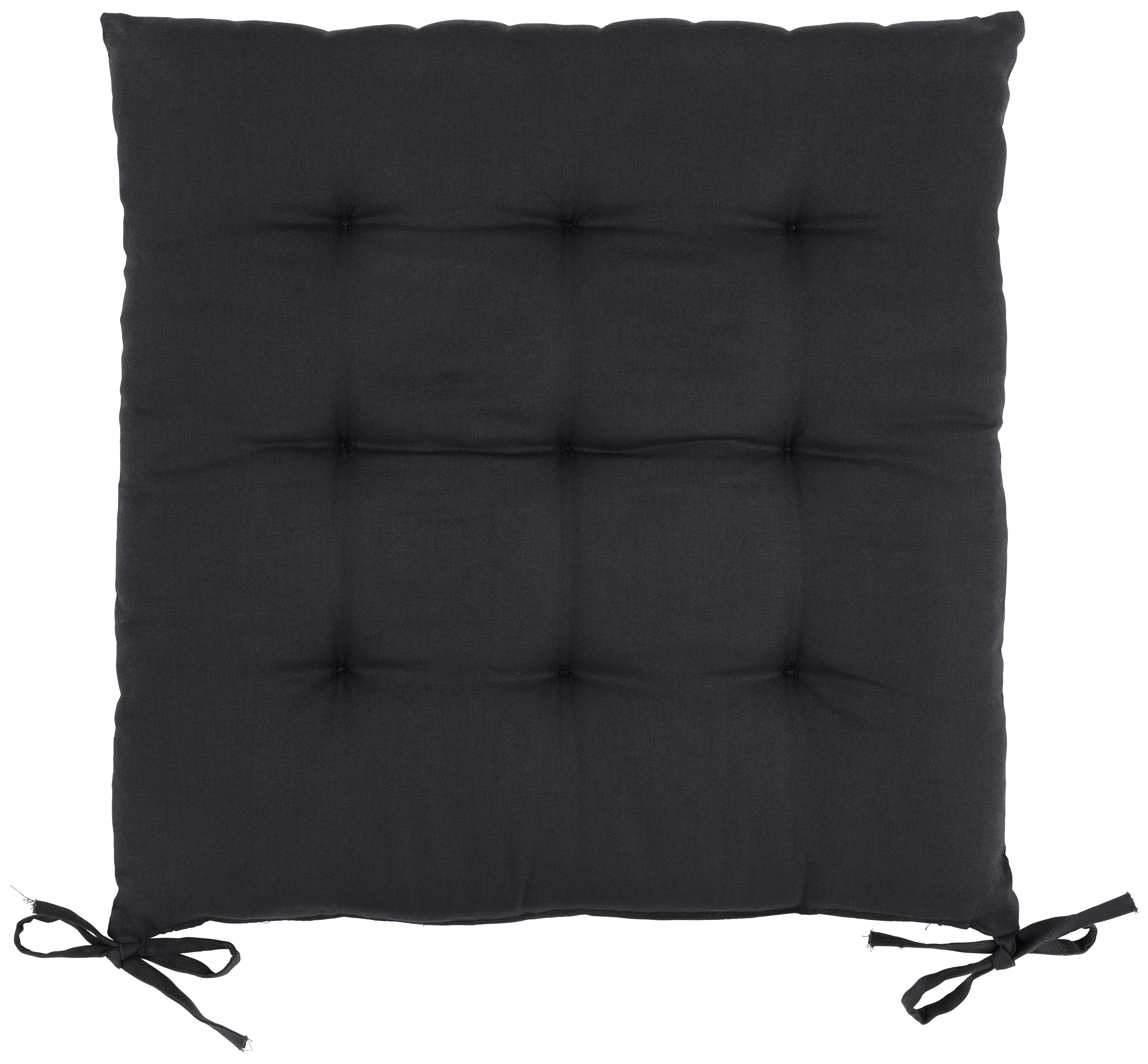 PODSEDÁK LOLA - černá, textil (40/40/4cm) - Mömax