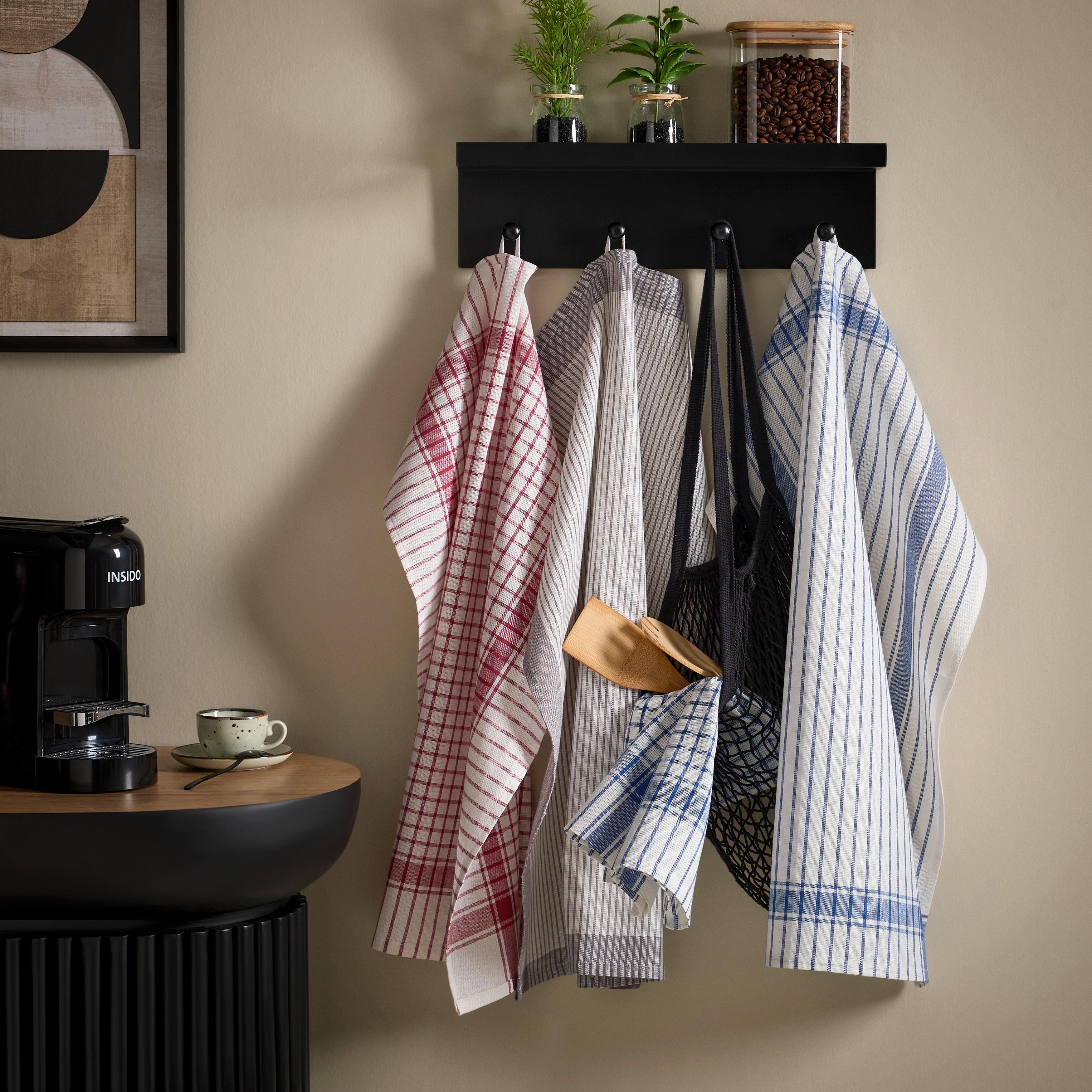 SADA UTIEROK NA RIAD Klaus, 50/70cm,5ks - modrá/sivá, Konventionell, textil (50/70cm) - Modern Living