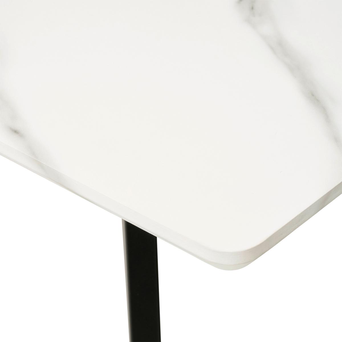 Tischgruppe Mackay 5-Tlg. Weiß/Textil Hellgrau, B: 140cm - Hellgrau/Weiß, KONVENTIONELL, Holzwerkstoff/Textil (140/46/75/88/80/57cm) - MID.YOU