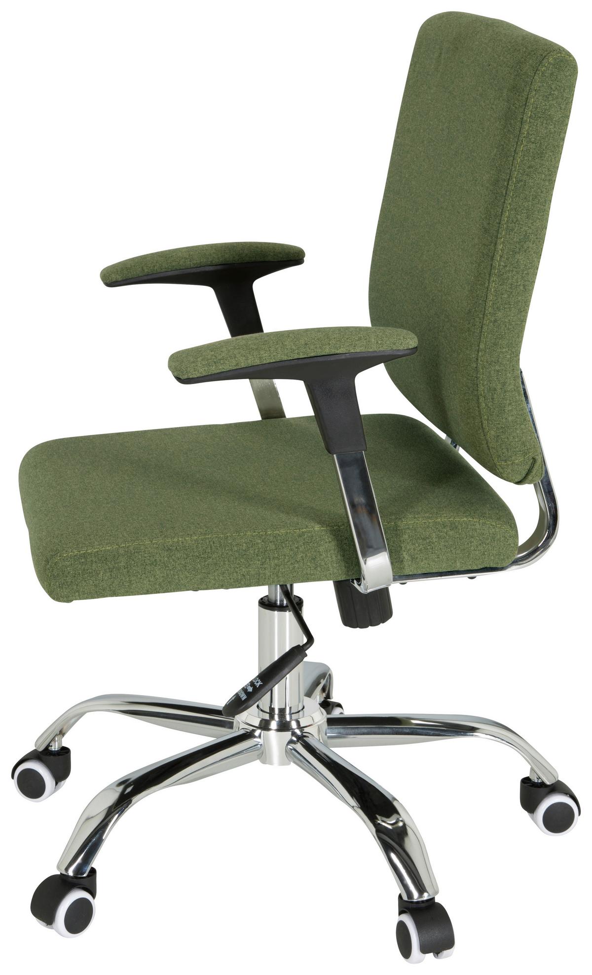 Drehstuhl Charles I Grün - Chromfarben/Grün, MODERN, Kunststoff/Textil (63/96/63cm) - MID.YOU