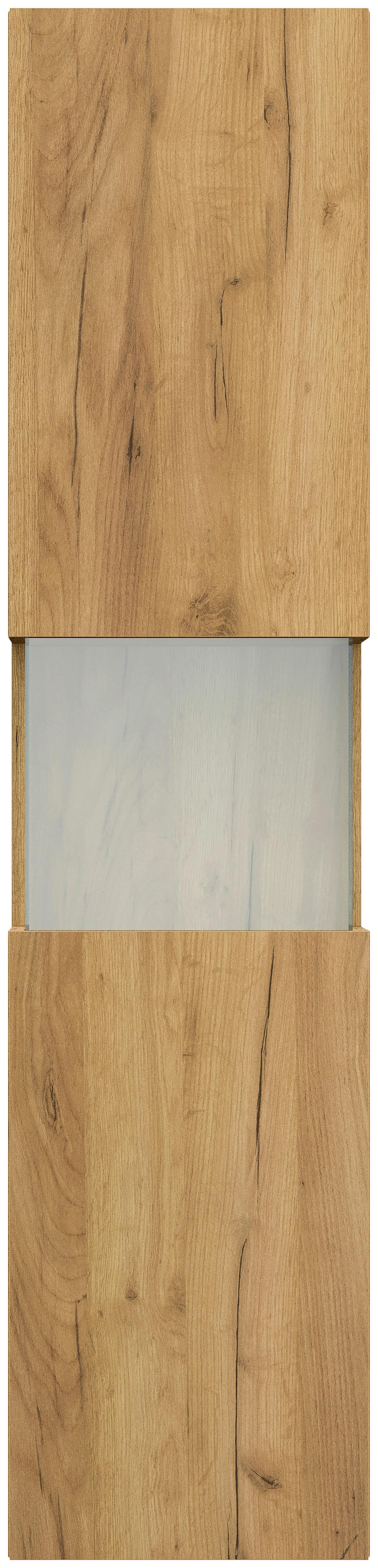 Hochschrank Limes Eiche Dekor 35,2 cm - Eichefarben, MODERN, Glas/Holzwerkstoff (35,2/150/30cm) - MID.YOU