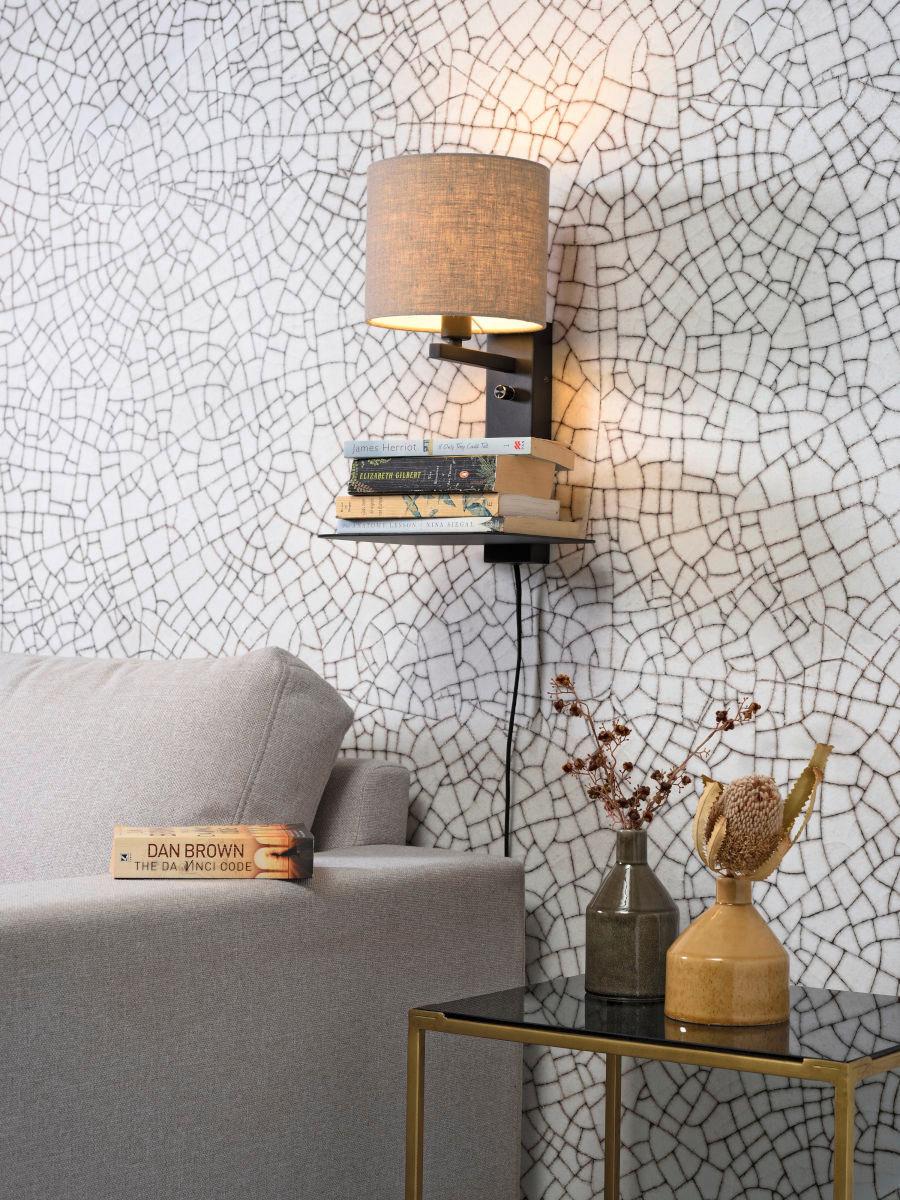 Wandleuchte Florence/Wm/B/1815/Ld - Hellbraun, Trend (24/22/42cm) - It's about Romi