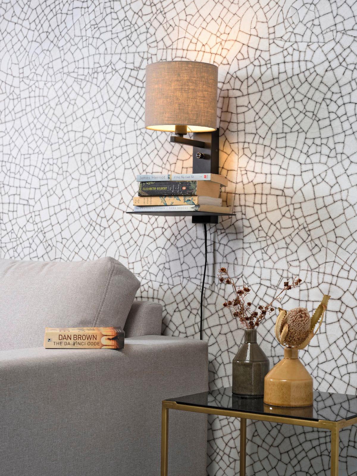 Wandleuchte Florence/Wm/B/1815/Ld - Hellbraun, Trend (24/22/42cm) - It's about Romi