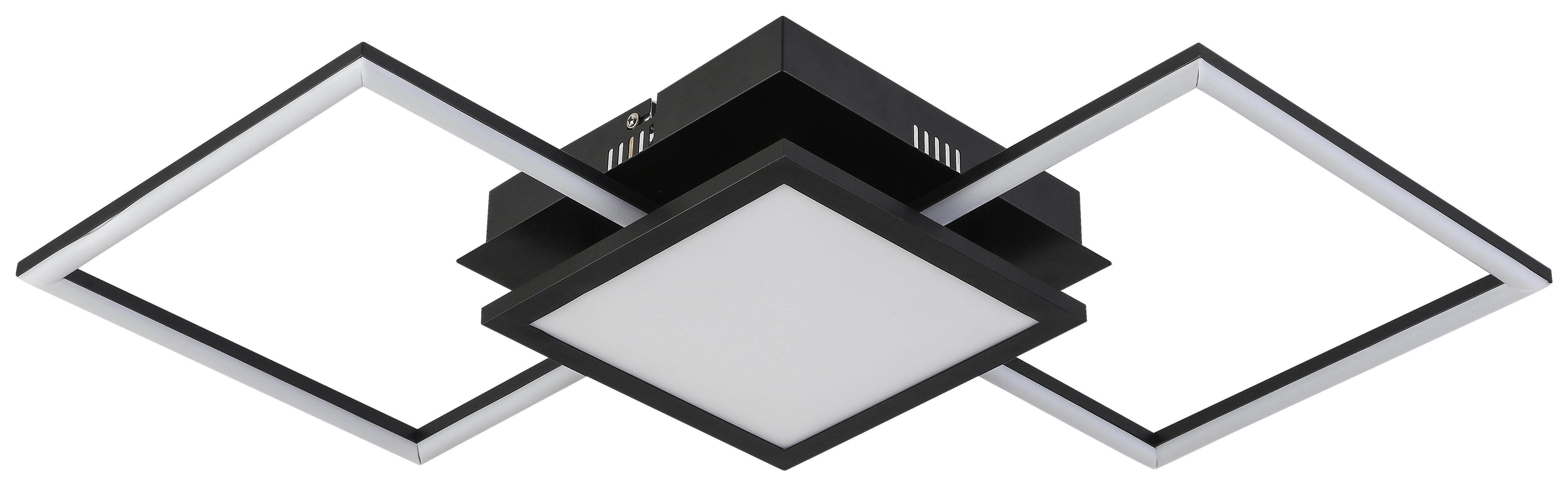 Stropní Led Svítidlo Hamo, Včet. Led 30w - černá, Moderní, kov/plast (72/36/8,2cm) - Premium Living
