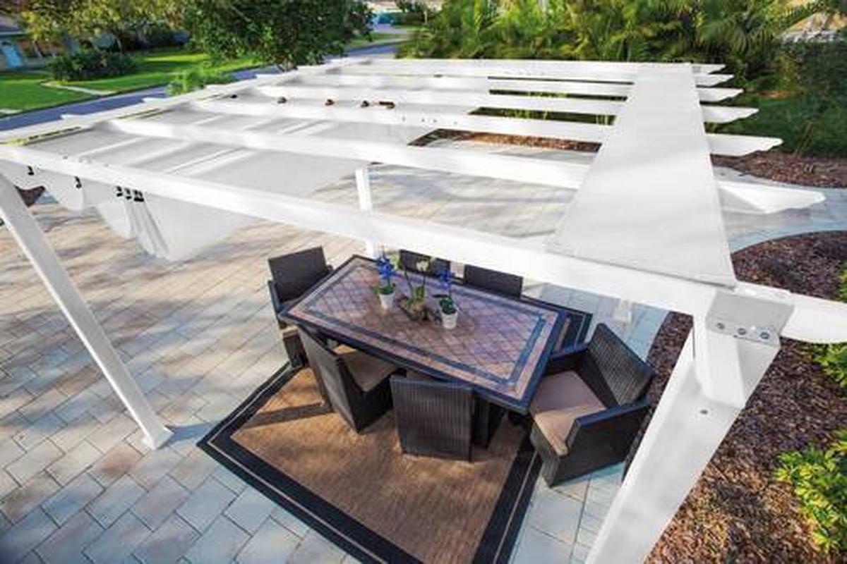Pavillon Florida 350x235x350cm Sturmfest, Gartenpavillon - Weiß, Basics, Kunststoff/Metall (350/235/350cm)