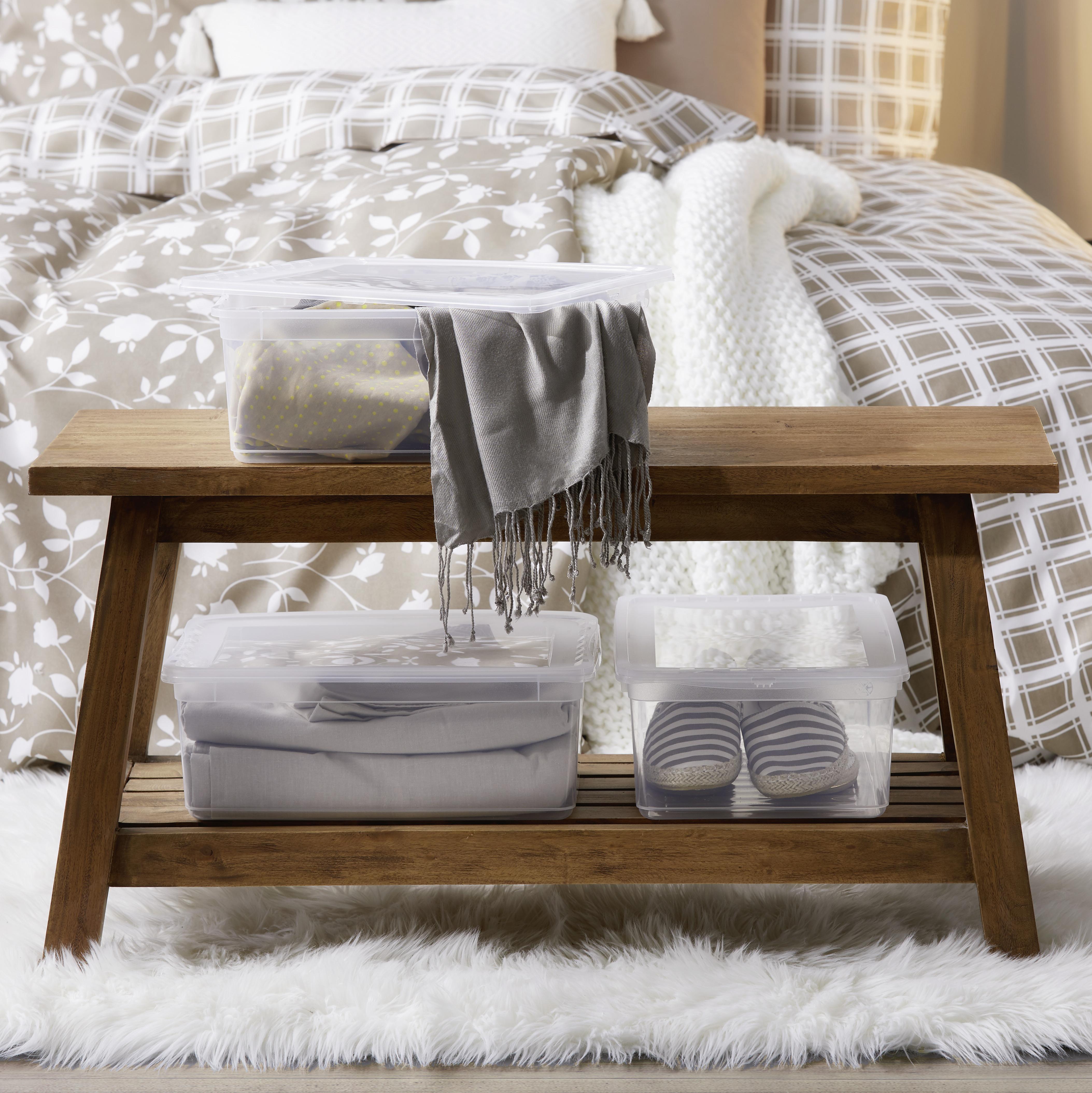 Sada Úschovných Boxov Beate - Ca. 11l - priehľadné, plast (39/26,5/14cm) - Modern Living
