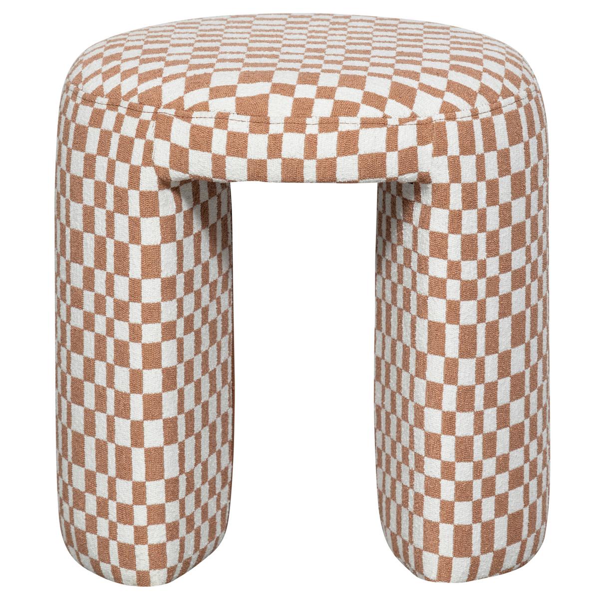 Hocker Charlie Weiß, Orange B: 45cm - Orange/Weiß, Design, Textil (45/47/45cm) - Livetastic