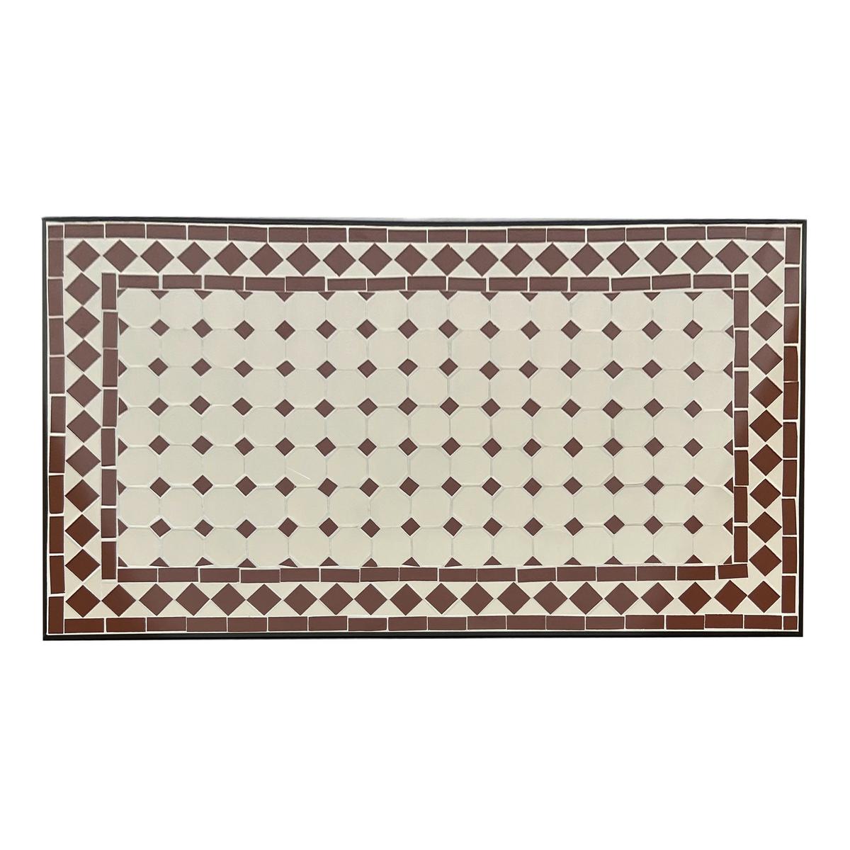 Gartenset Leonie Rot/Weiss - Creme/Schwarz, LIFESTYLE, Keramik/Metall (140/80/75cm) - Ambia Garden