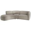 Ecksofa Jesi, Taupe S: 182x276 cm - Taupe/Schwarz, MODERN, Textil (182/276cm) - Livetastic