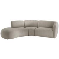 Ecksofa Jesi, Taupe S: 182x276 Cm - Taupe/Schwarz, MODERN, Textil (182/276cm) - Livetastic