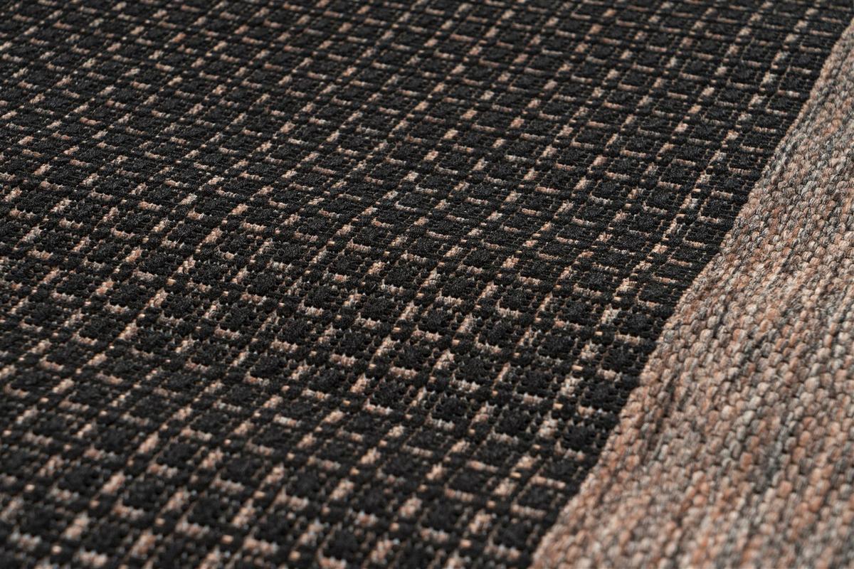 Flachwebteppich Splash 100 Anthrazit/Schwarz, 120x170 cm - Anthrazit/Schwarz, KONVENTIONELL, Textil (120/170cm) - Kayoom