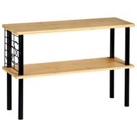 Küchenregal Schwarz/hellbraun B: 20 Cm - Hellbraun/Schwarz, Basics, Naturmaterialien/Metall (55/38/20cm) - Kesper