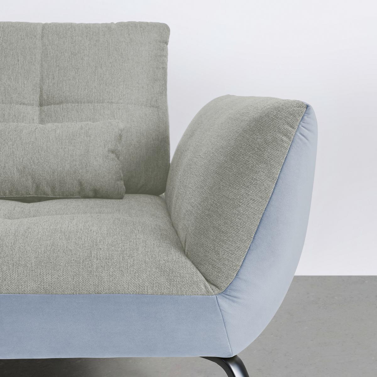 Rohová sedačka TRENDY, levá, světle šedá / stříbrná - barvy stříbra/černá, Moderní, kov/kompozitní dřevo (250/93/310cm) - Premium Living