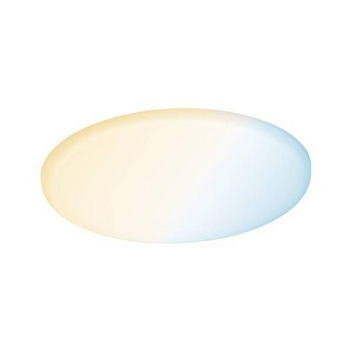 LED-Paneel Ø 18,5 cm dimmbar Rund - Weiß, Basics, Kunststoff (18,5cm) - Paulmann
