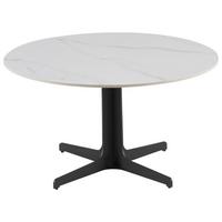 Couchtisch White Pearl 3 - Schwarz/Weiß, MODERN, Keramik/Metall (80/45/80cm)