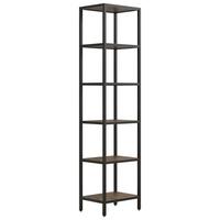 VITRÍNA VINALI M - čierna, Design, kov/kompozitné drevo (40/165/30cm) - MID.YOU