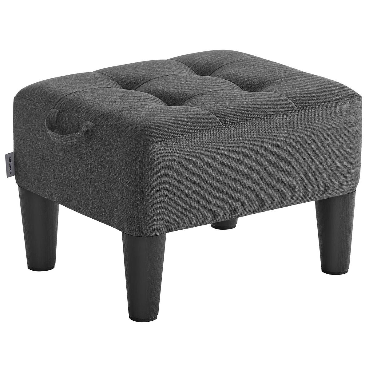 Hocker Grau/Schwarz - Schwarz/Grau, Basics, Holz/Holzwerkstoff (40cm)