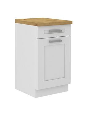 Weißen Küchenunterschrank in Kassettenoptik