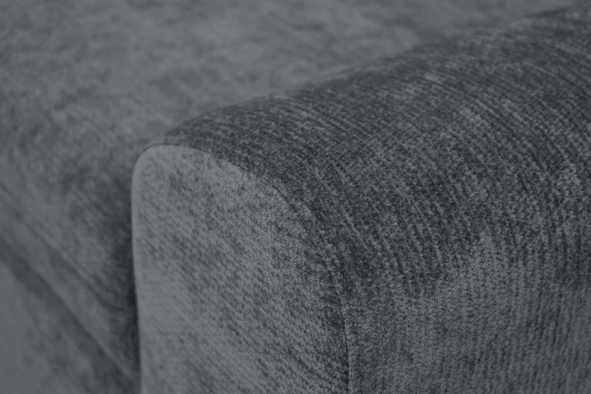 Rohová sedačka MALAGA, levá, šedá žinylka - šedá/barvy chromu, Konvenční, kov/dřevo (203/286cm) - Ondega