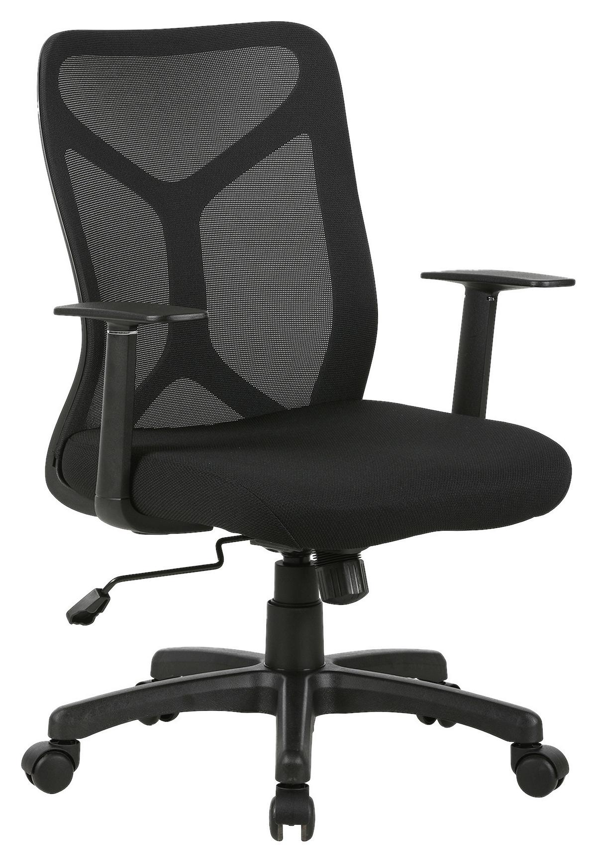 Drehstuhl Bone - Schwarz, MODERN, Kunststoff/Textil (61,5/91/51,5cm) - MID.YOU