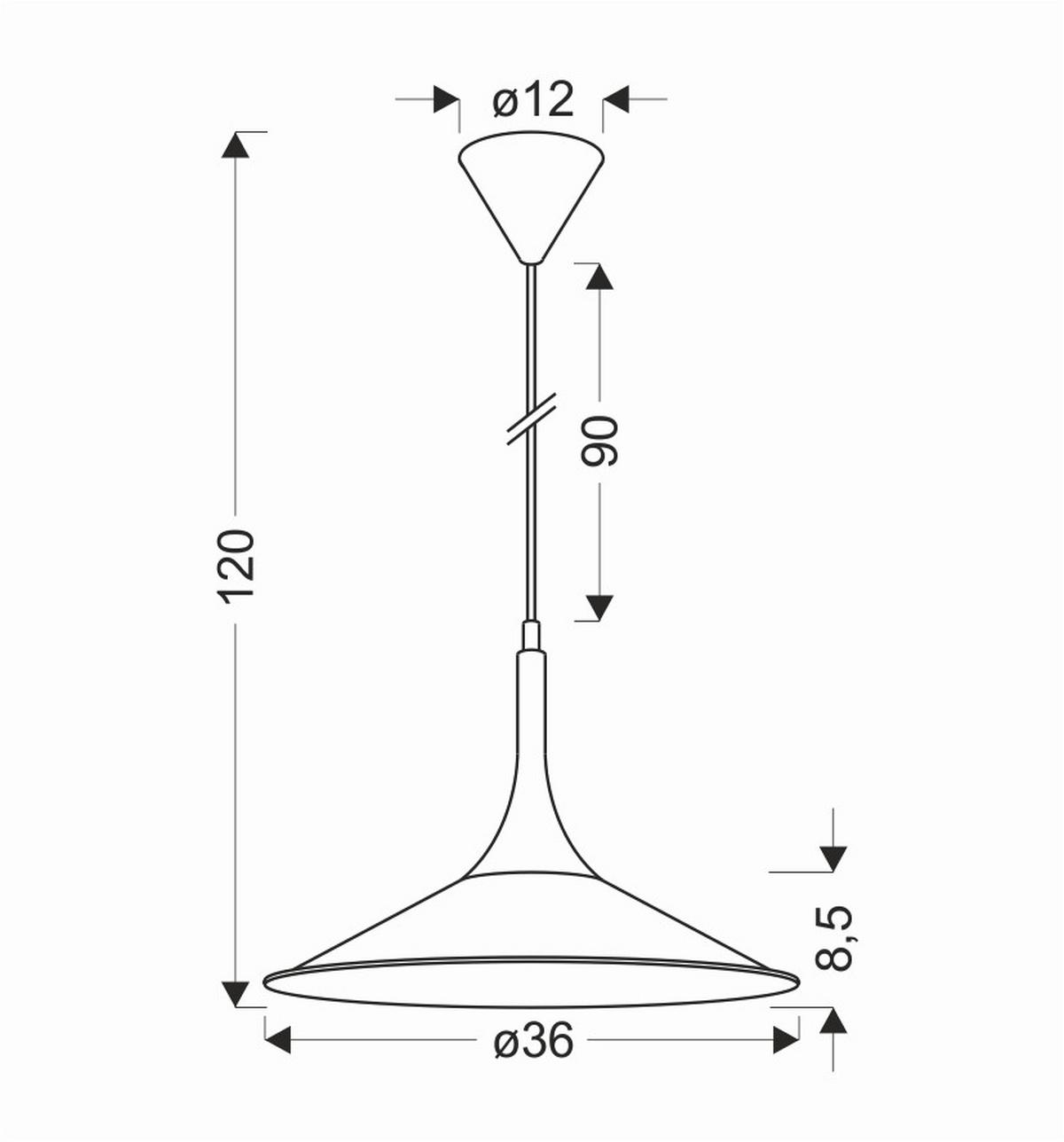 Pendelleuchte 50101204 Kiruna - Schwarz, Design, Metall (36/36/110cm)