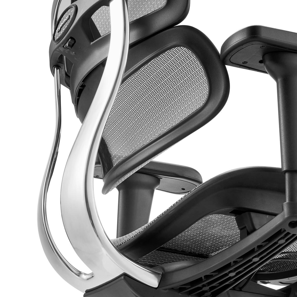 Drehstuhl Ergohuman Ultra Gen Schwarz/Grau B: 65cm - Silberfarben/Schwarz, MODERN, Kunststoff/Textil (65/132/60cm) - MID.YOU