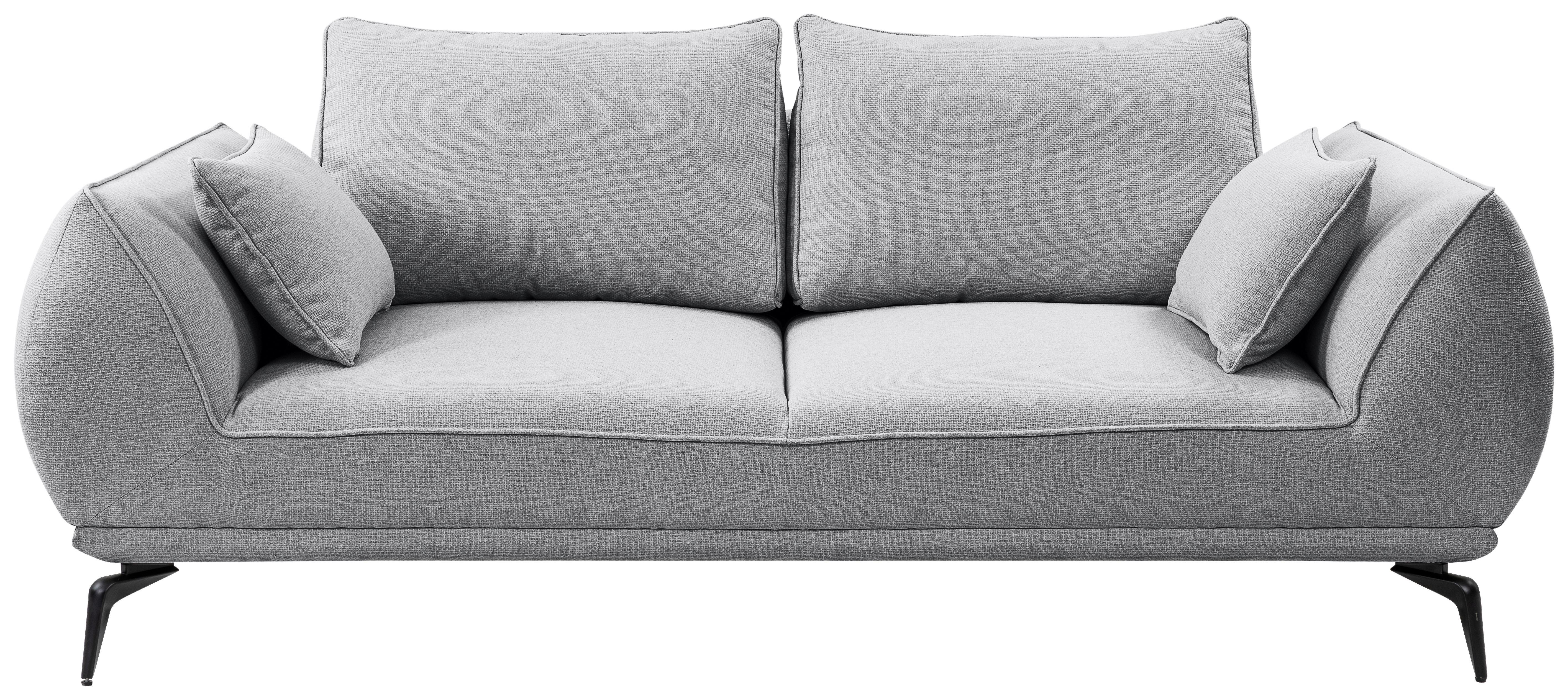 2-sitzer-sofa Cavo, Grau B: 208 Cm - Schwarz/Grau, MODERN, Textil (208/86/118cm) - MID.YOU