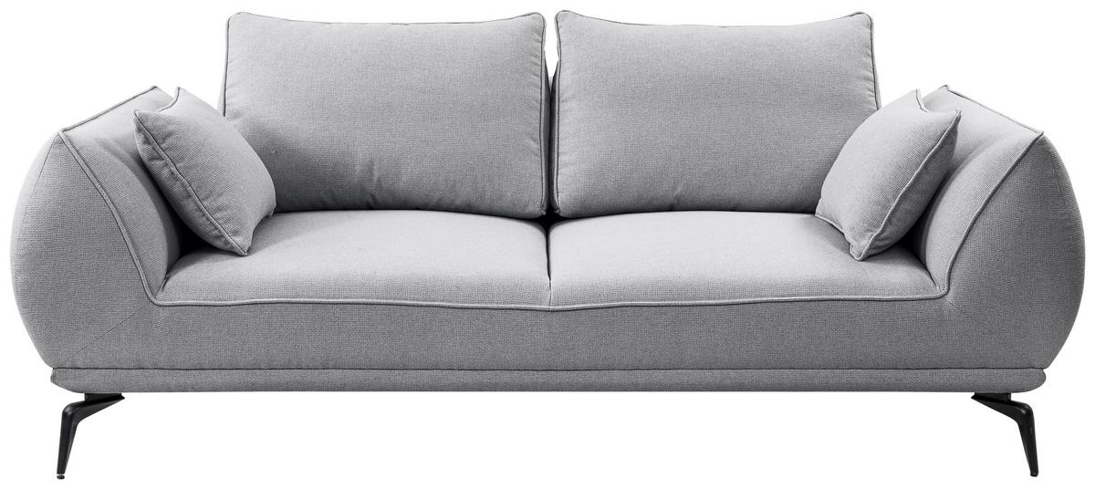 2-Sitzer-Sofa Cavo, Grau B: 208 cm - Schwarz/Grau, MODERN, Textil (208/86/118cm) - MID.YOU