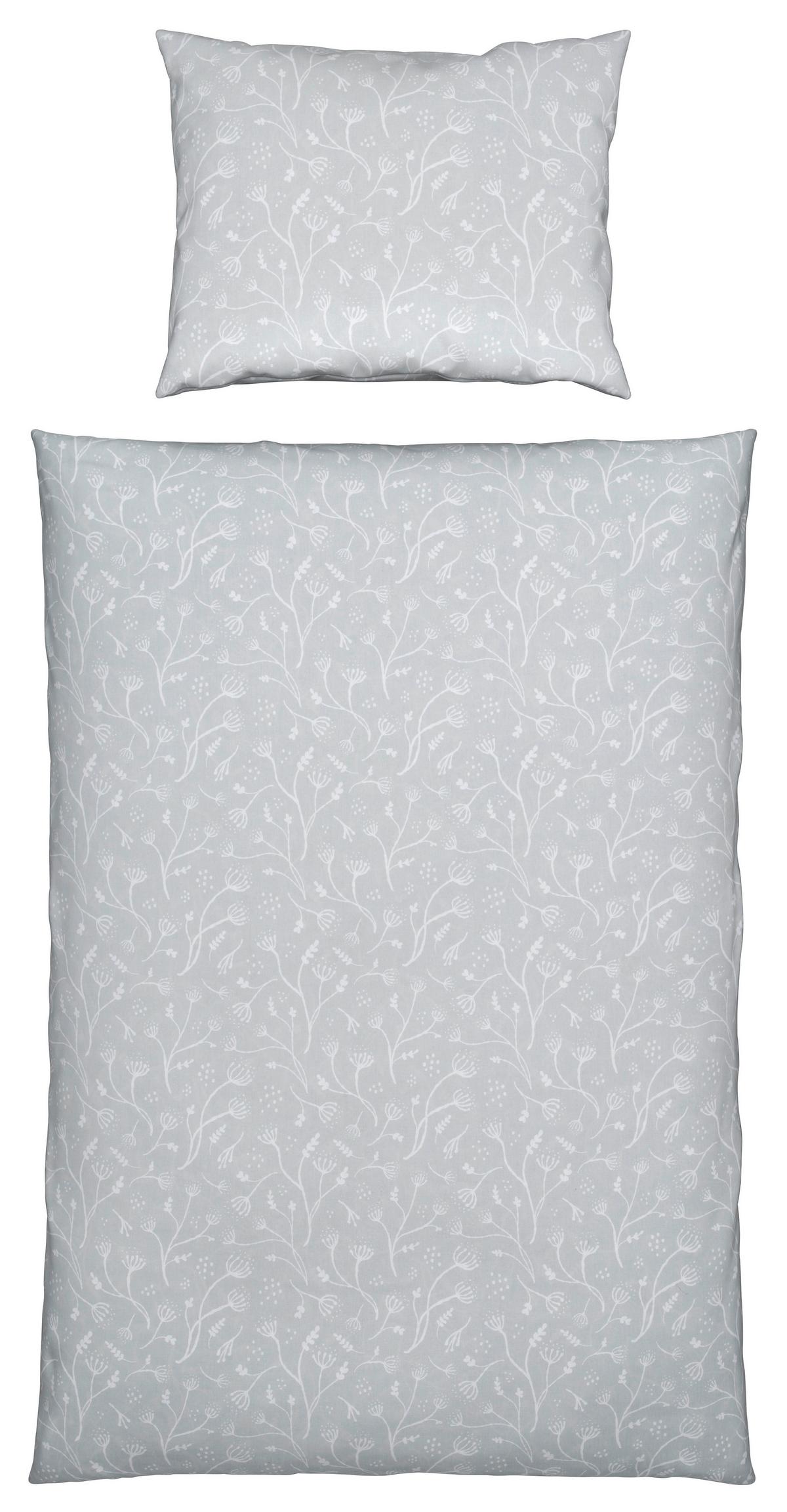 Posteľná bielizeň Frida, 70/90 140/200cm - svetlosivá, Konventionell, textil (140/200cm) - Modern Living