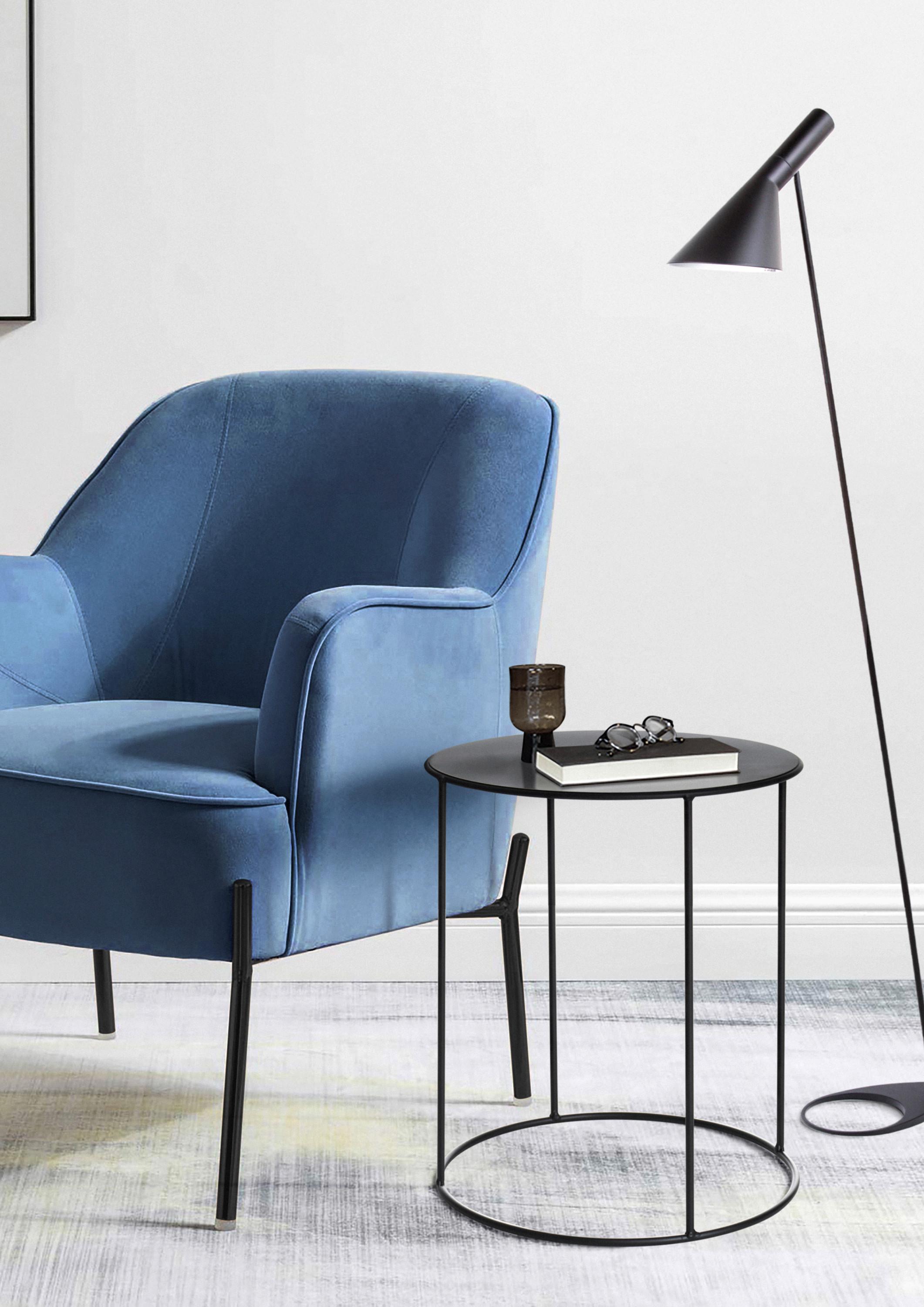 MID.YOU Couchtisch Rund Stahl, Schwarz