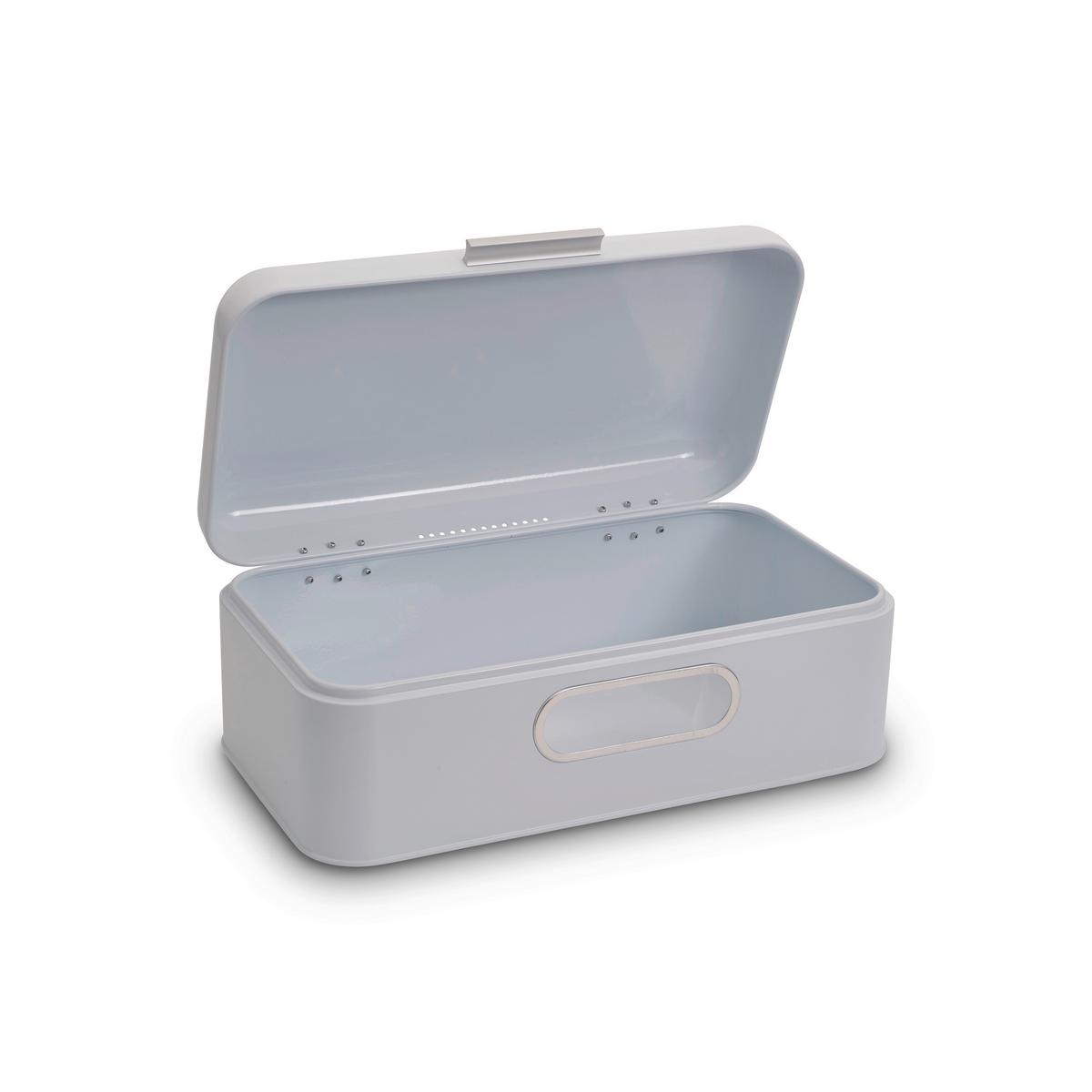 Brotkasten Weiß B: 23 cm - Weiß, Basics, Metall (42/23/16,5cm) - Echtwerk