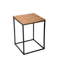 Beistelltsich Justus Schwarz/Eichefarben L: 40cm - Eichefarben/Schwarz, Natur, Holz/Metall (40/40/54cm)