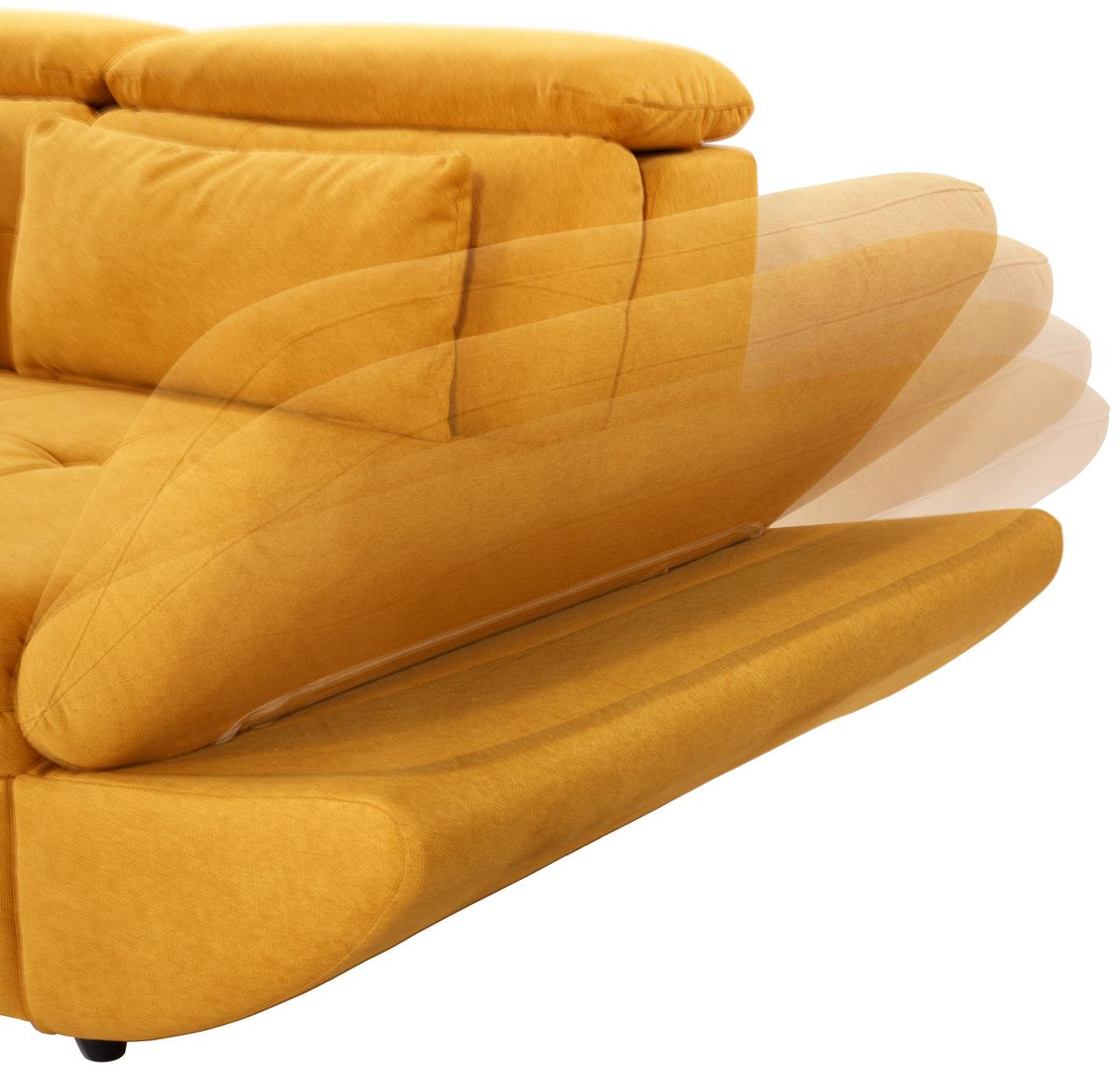 Sedacia súprava PARK, ľavá, kari žltá - čierna/kari žltá, Modern, textil/plast (233/311cm) - Luca Bessoni