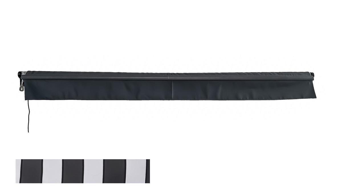 MARKISE ELEKTR. MARKISE 395X250 WEIß - Dunkelgrau/Anthrazit, MODERN, Kunststoff/Metall (250/20/395cm) - Gardenson