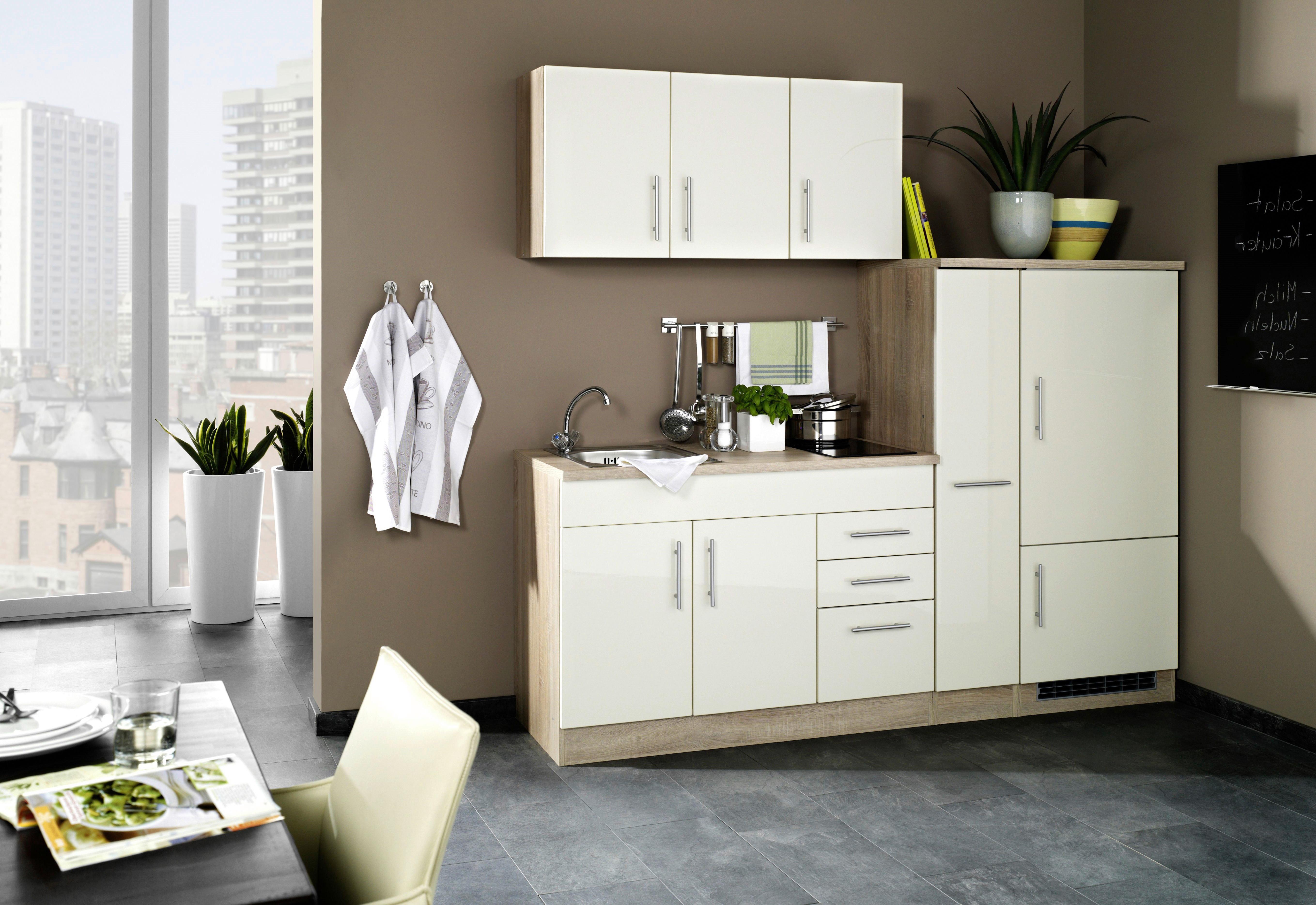 Küchenblock Toronto Creme B: 210 Cm - Eichefarben/Creme, MODERN, Holzwerkstoff (210cm) - Held
