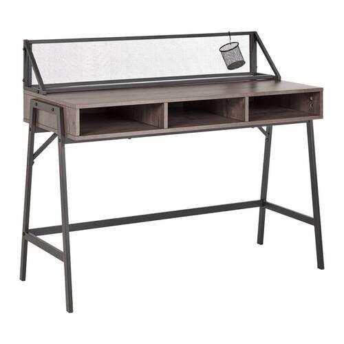 Písací stôl LENA dekor orech - čierna/farba orecha, Modern, kov (110/50/96cm) - Bessagi Home