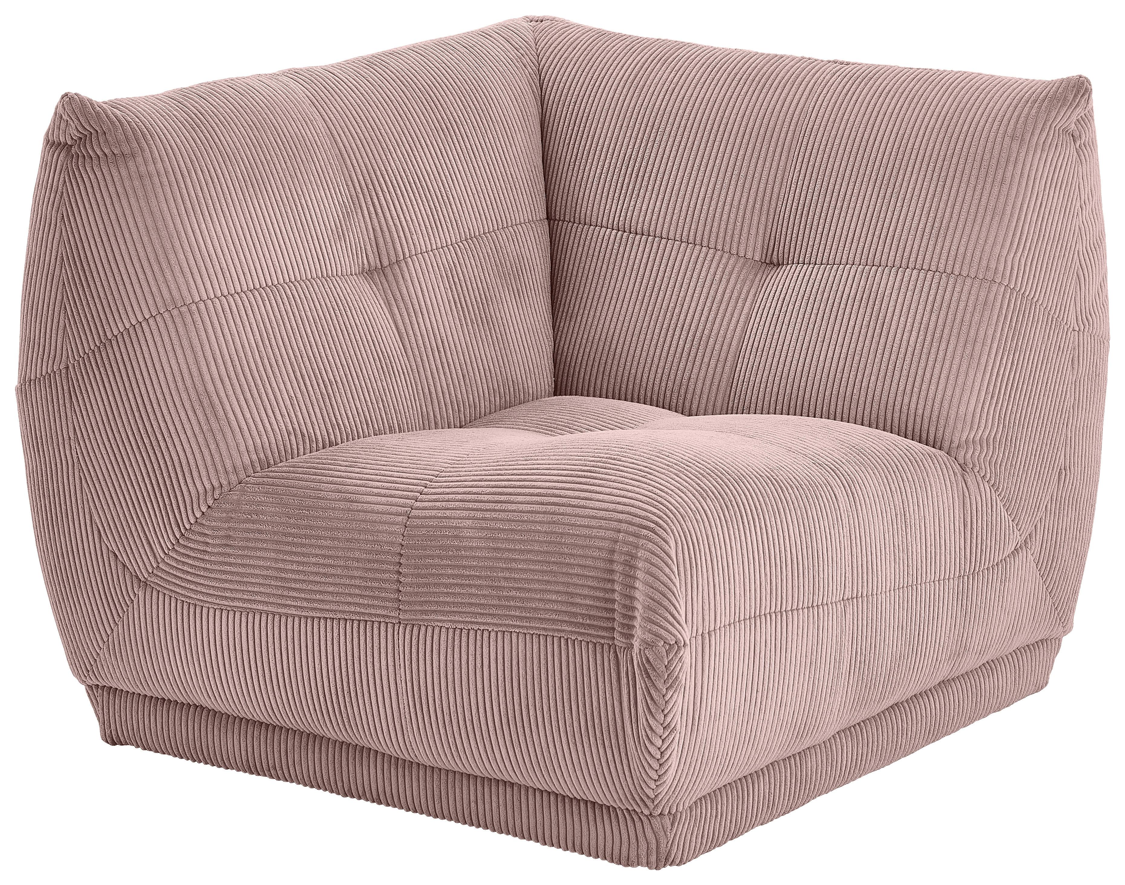 Modul Sofa Giselle Ecke B: 105 cm Cord Altrosa - Altrosa, Trend, Textil (105/80/105cm) - Livetastic