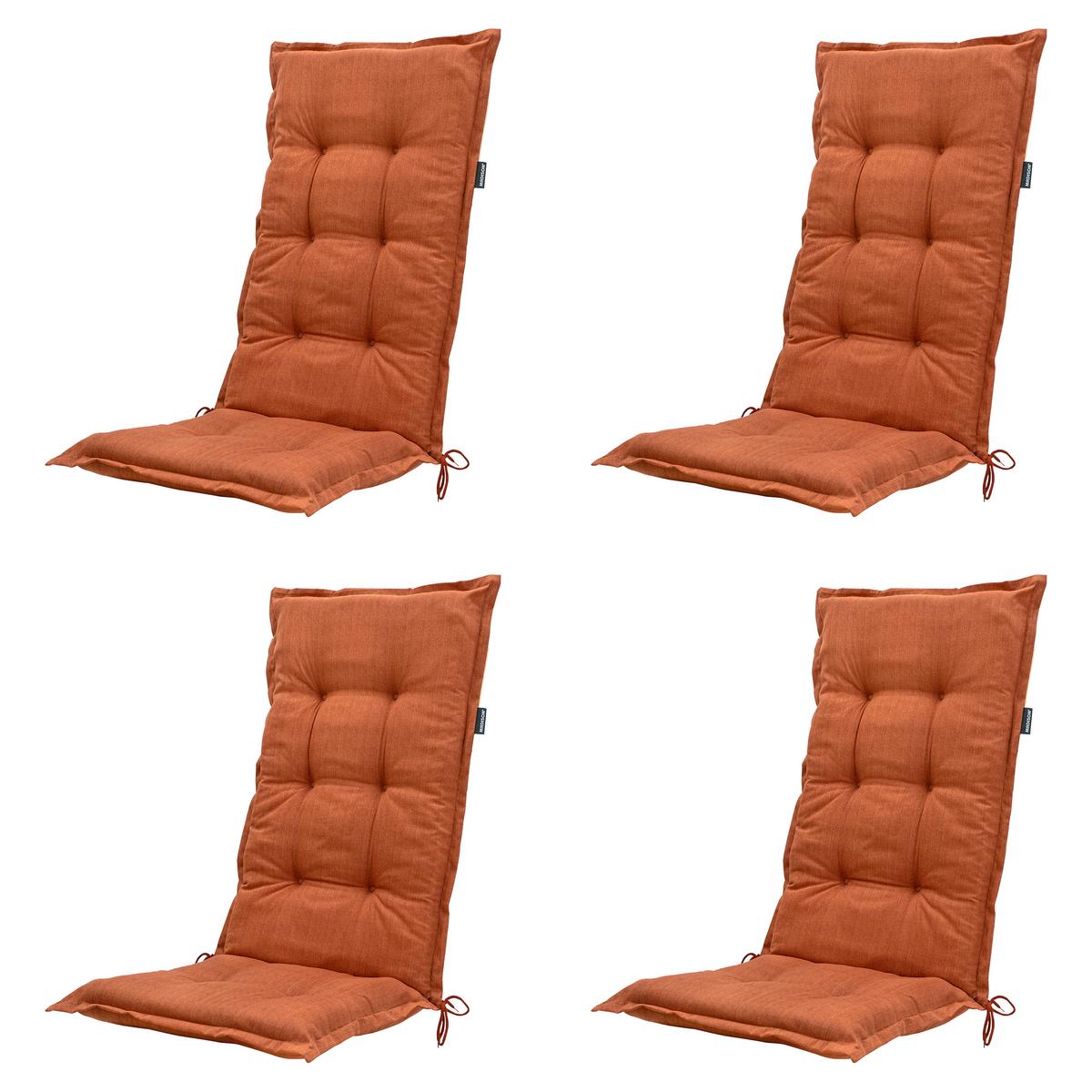 Gartenstuhl-set Tampa+auflagen Set - Anthrazit/Terracotta, MODERN, Kunststoff/Textil (44/111/50cm) - Gardenson