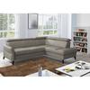 Ecksofa Note New Teilleder Schlammfarben 244x199 - Schlammfarben/Schwarz, Design, Leder/Textil (244/199cm) - Livetastic