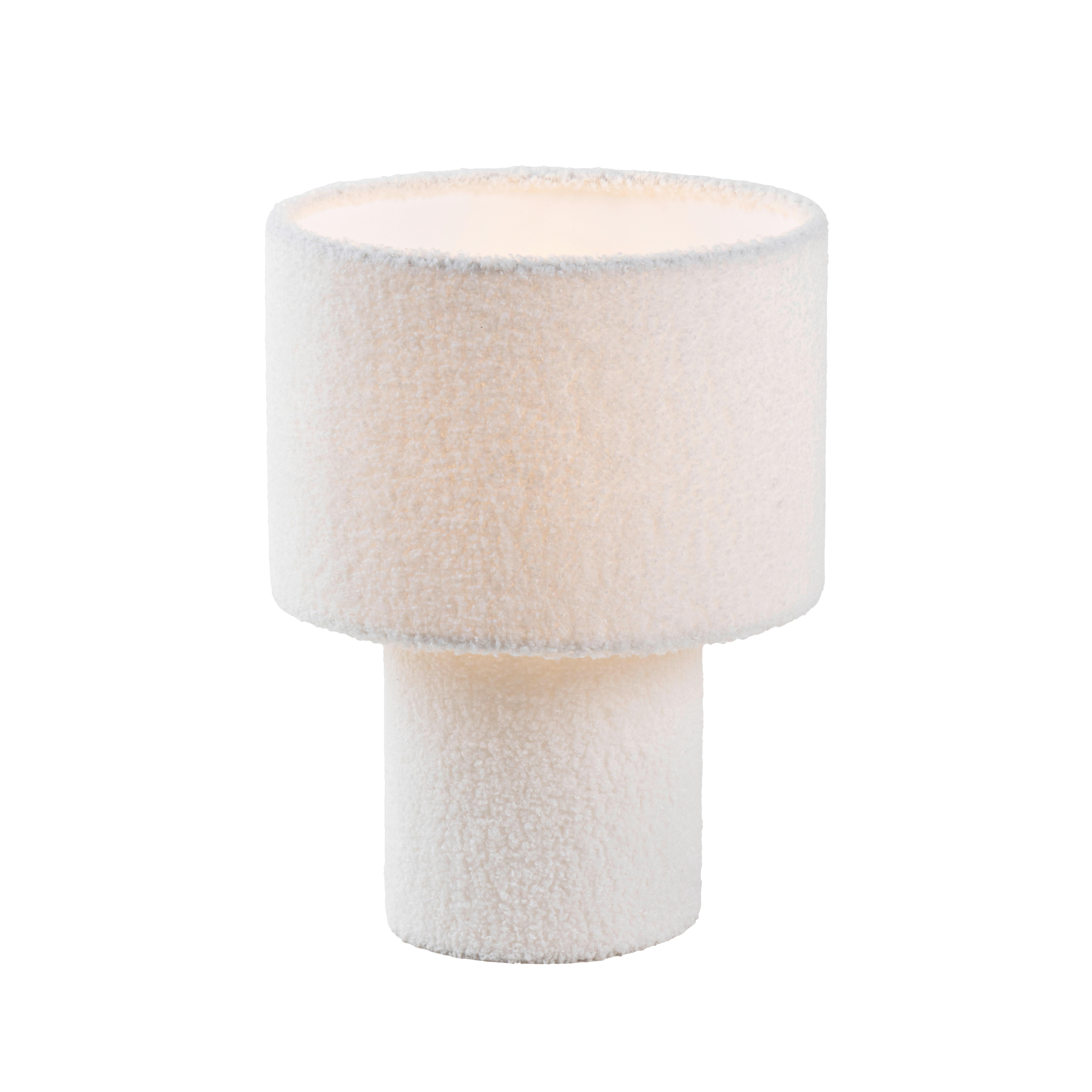 STOLNÍ LAMPA STOFLI - bílá/přírodní barvy, Moderní, kov/textil (19/25cm) - Mömax