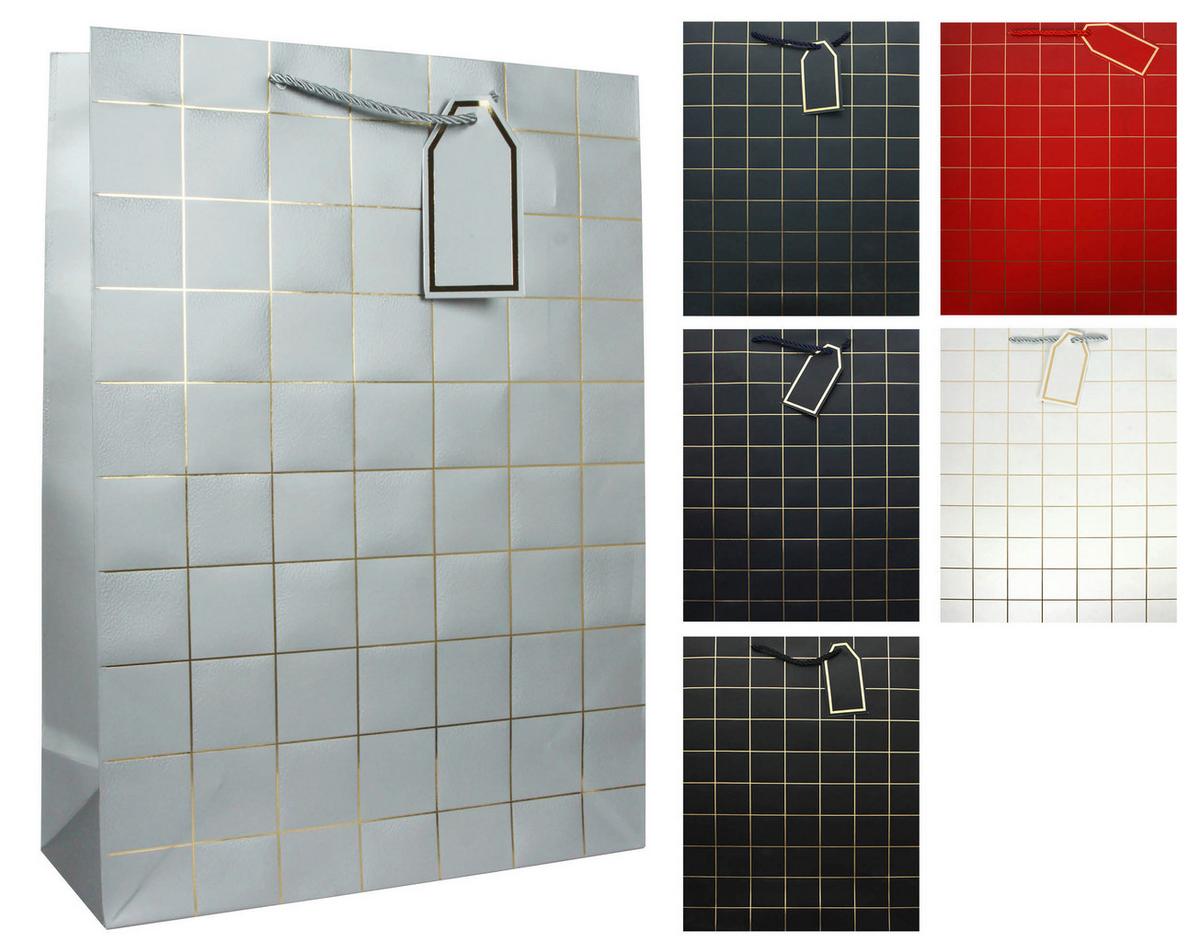 Geschenktasche Pattern M 12 - Multicolor, Basics, Papier (31/42/12cm)