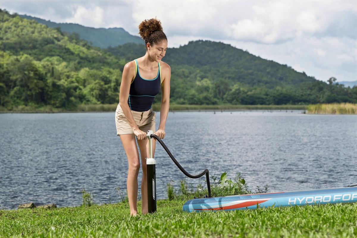 Stand-Up Paddle Board David - Blau/Grau, KONVENTIONELL, Kunststoff/Metall (305/84/15cm) - Bestway