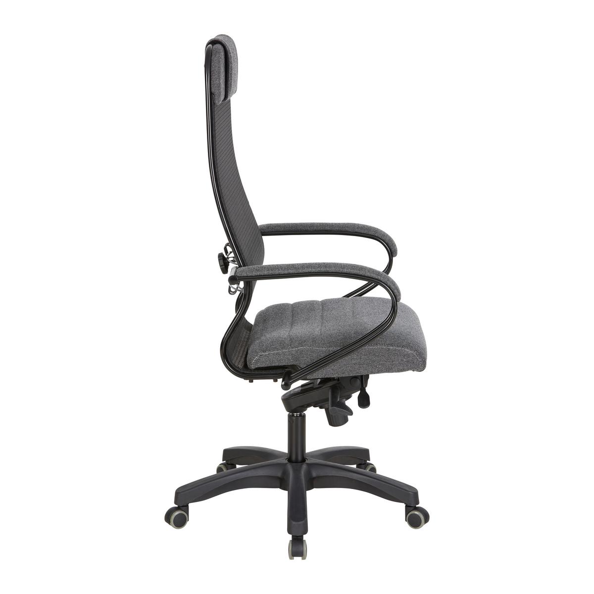 Kancelářské křeslo Samurai Comfort - šedá/černá, Moderní, kov/textil (68/124-134/71cm) - Premium Living