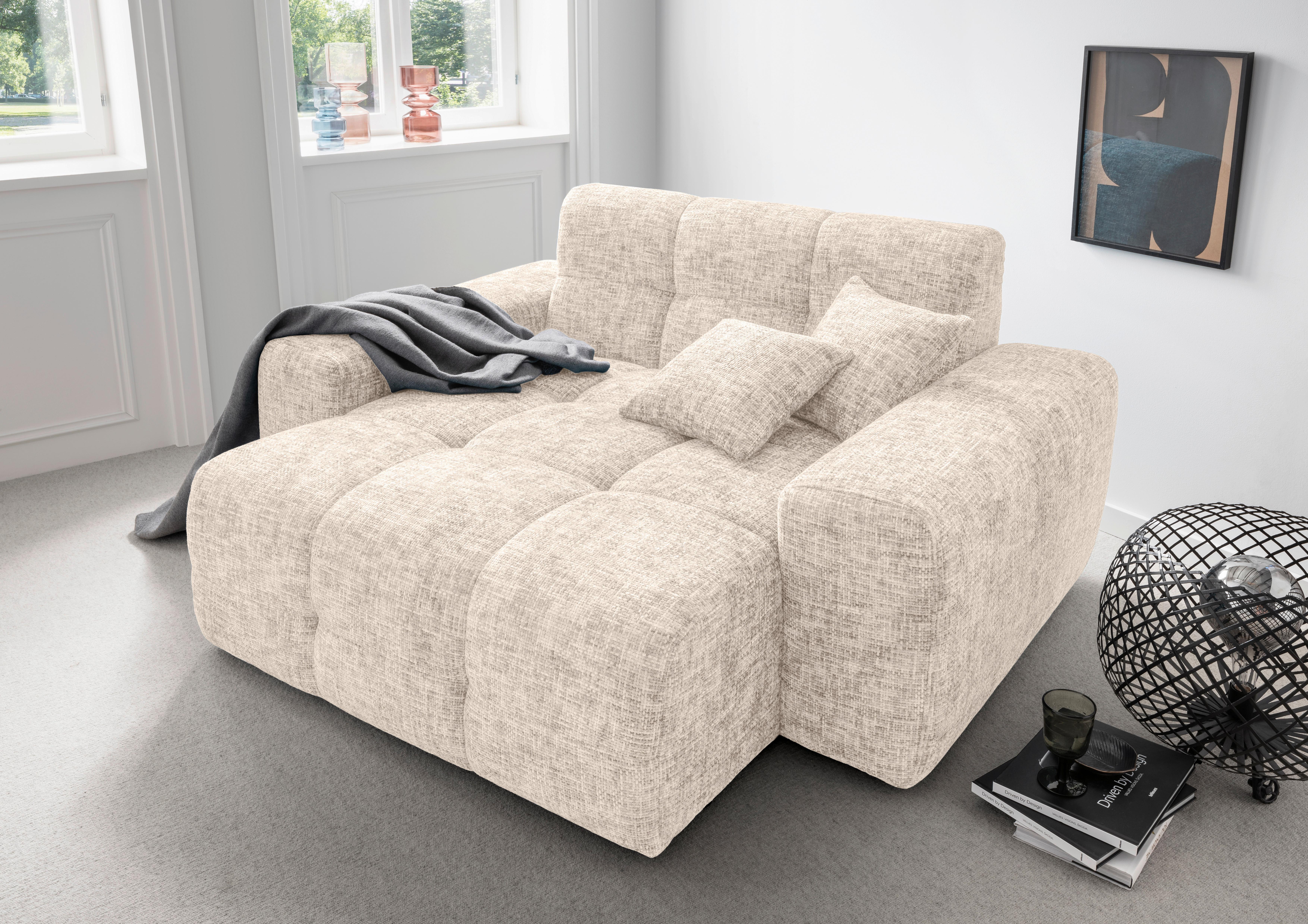 XXL-Sessel Bosco, Creme B: 181 cm - Creme, MODERN, Textil (181/87/155cm) - Livetastic